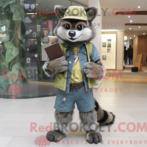 Olive Raccoon mascot...