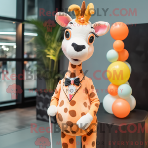 Peach Giraffe mascot...