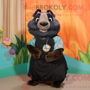 Black Guinea Pig mascot...