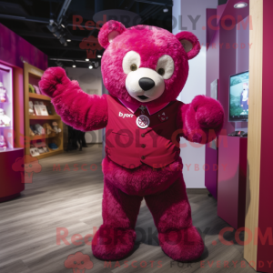 Magenta Bear maskotka z...