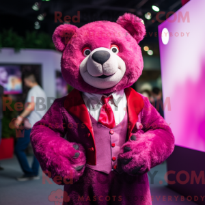 Magenta Bear maskot...