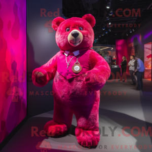 Magenta Bear maskot...