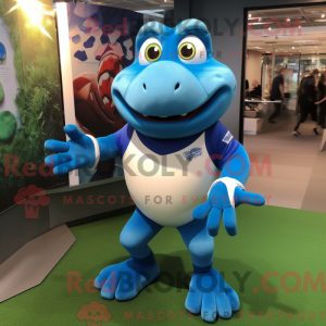 Blue Frog-maskotdraktfigur...