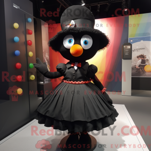 Black Juggle mascot costume...