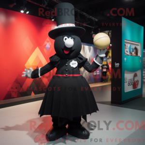 Black Juggle mascot costume...