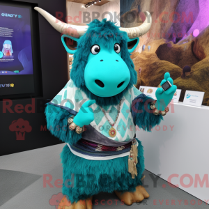 Turquoise Yak mascot...