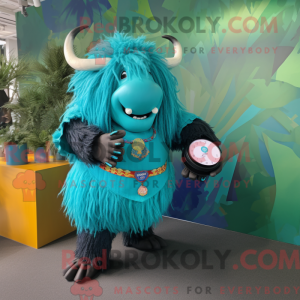 Turquoise Yak mascot...