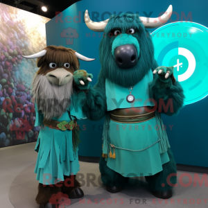 Turquoise Yak mascot...