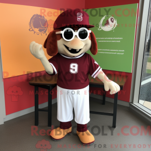 Maroon Shepard S Pie mascot...