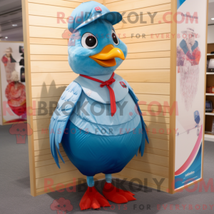 Himmelblå Fasan maskot...