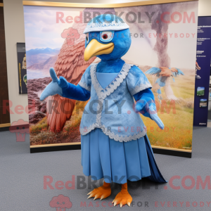 Himmelblå Fasan maskot...