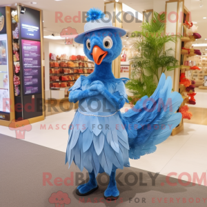 Himmelblå Fasan maskot...