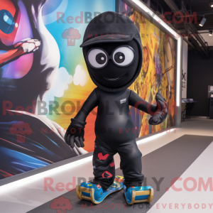 Black Skateboard mascot...