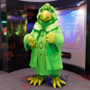 Lime Green Eagle maskot...