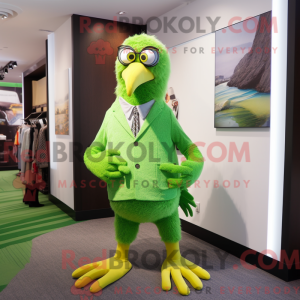 Lime Green Eagle mascot...