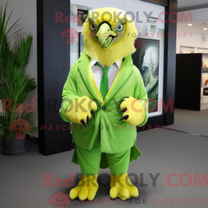 Lime Green Eagle maskot...