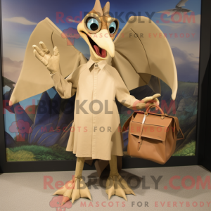 Tan Pterodactyl mascot...
