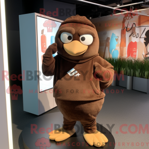 Brown Dove maskot kostume...