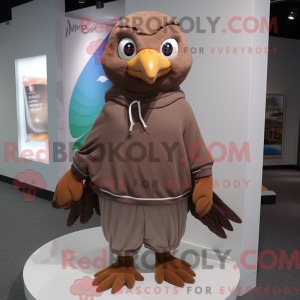Brown Dove maskot kostume...