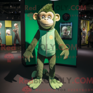 Green Monkey maskot kostume...