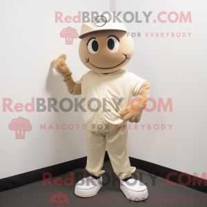 Tan Golf Ball mascot...