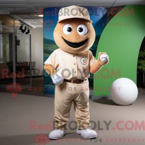 Tan Golf Ball mascot...