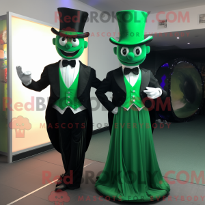 Grøn Ring Master maskot...
