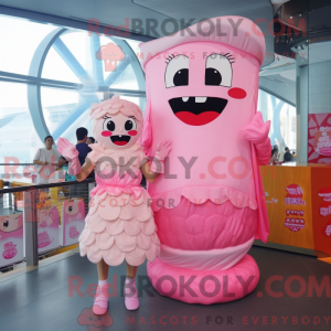 Pink Dim Sum maskot kostume...