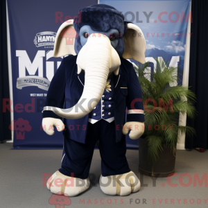 Navy Mammoth mascot costume...