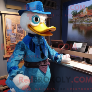 Blue Muscovy Duck mascot...