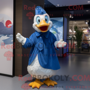 Blå Muscovy Duck maskot...
