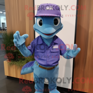 Lilla Geckos maskot kostume...