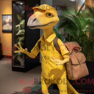 Gul Dimorphodon maskot...