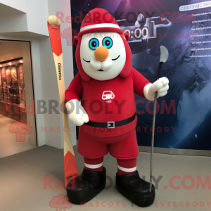 Red Ice Hockey Stick maskot...