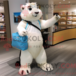 White Marmot mascot costume...