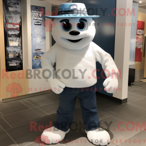 White Ice mascot costume...