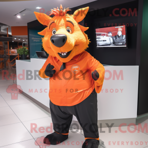 Orange vildsvin maskot...