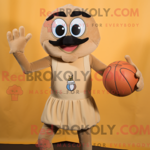 Tan Juggle mascot costume...