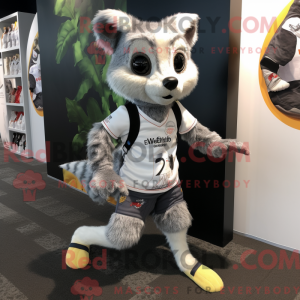 Silver Civet maskot kostume...