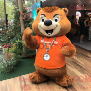 Orange Beaver mascot...