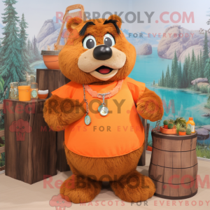 Orange Beaver mascot...