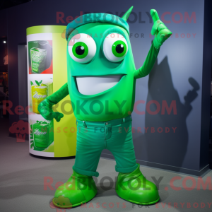 Green Soda Can mascot...