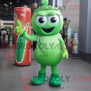 Green Soda Can mascot...