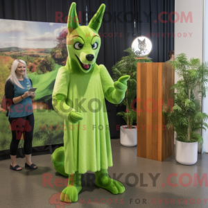 Limegrøn Dingo maskot...