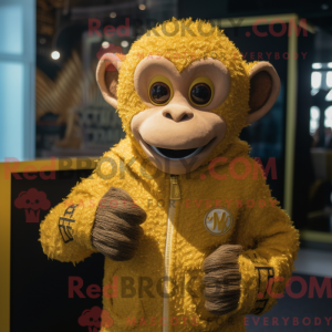 Gold Monkey mascot costume...