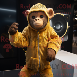Gold Monkey mascot costume...