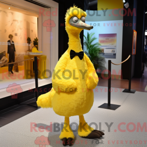 Yellow Emu mascot costume...