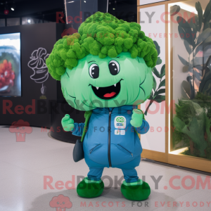 Cyan Broccoli maskot...
