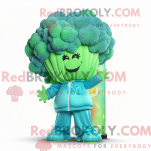 Cyan Broccoli Maskottchen...