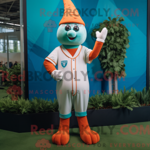 Cyan gulerod maskot kostume...